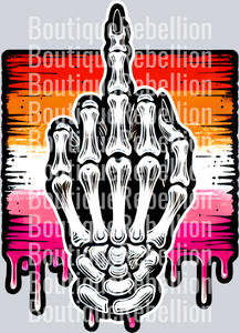 Middle Finger Lesbian Flag Single DTF Transfer