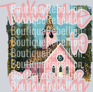 take me to church leopard Single DTF Transfer