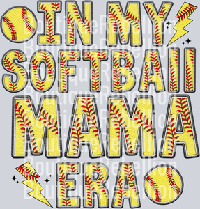 Softball Mama Era  Single DTF Image
