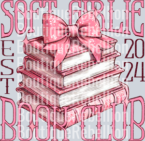 Soft Girlie Book Club Single DTF Transfer