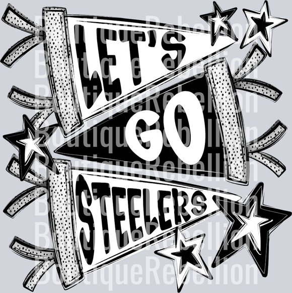 Let's Go Steelers Single DTF Transfer