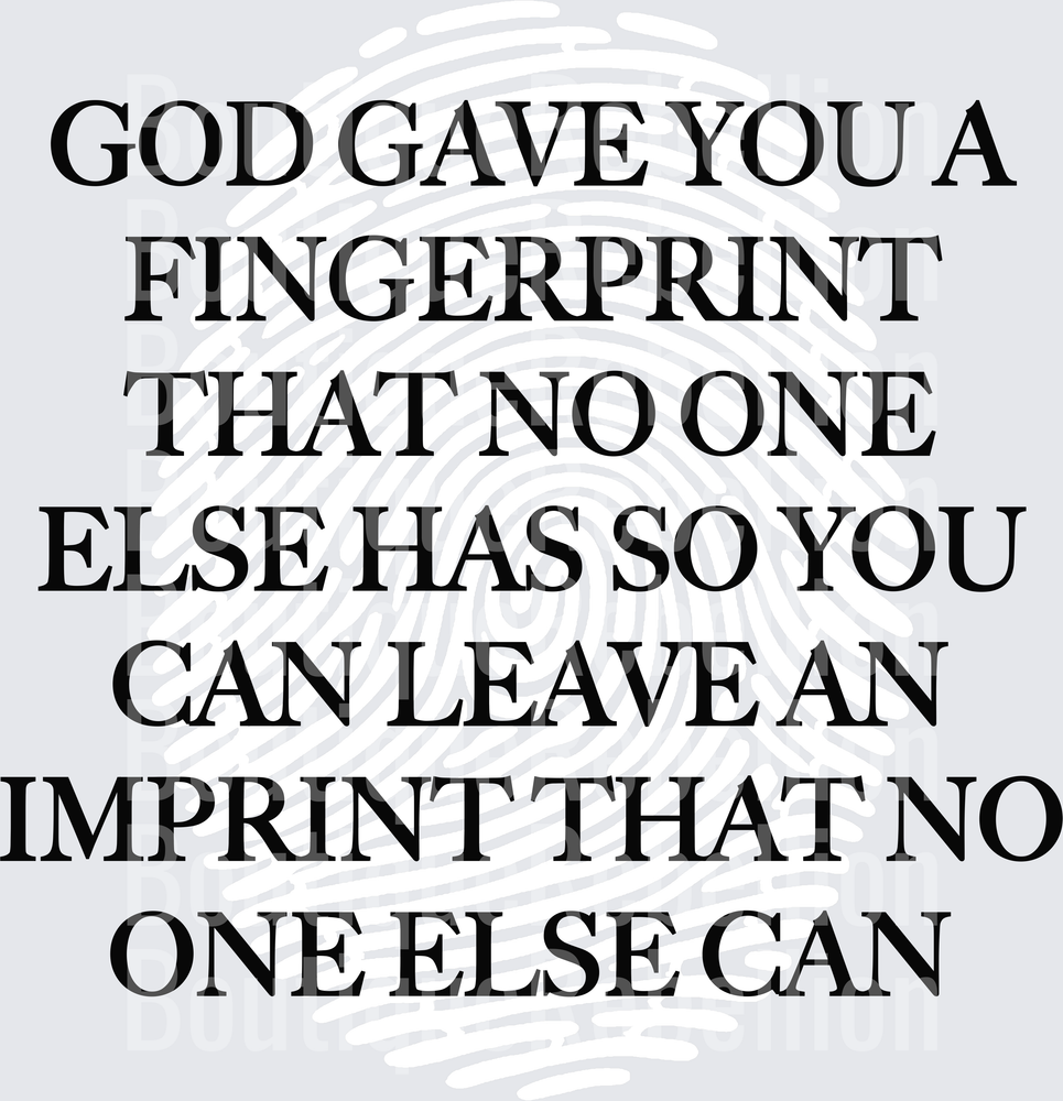 Fingerprint 1 Single DTF Transfer