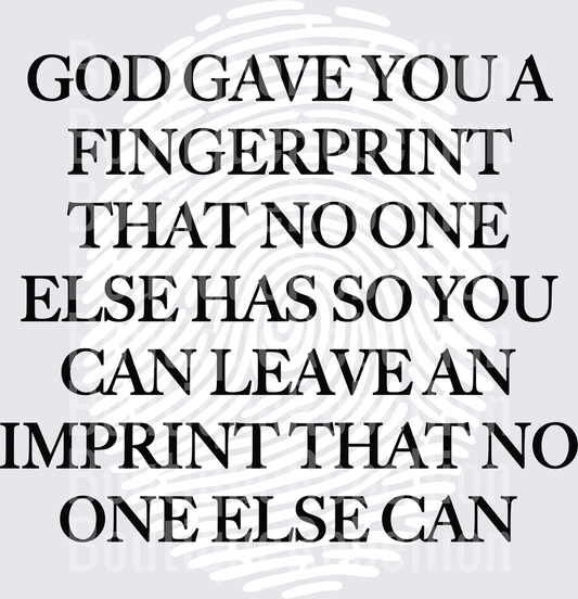 Fingerprint 1 Single DTF Transfer