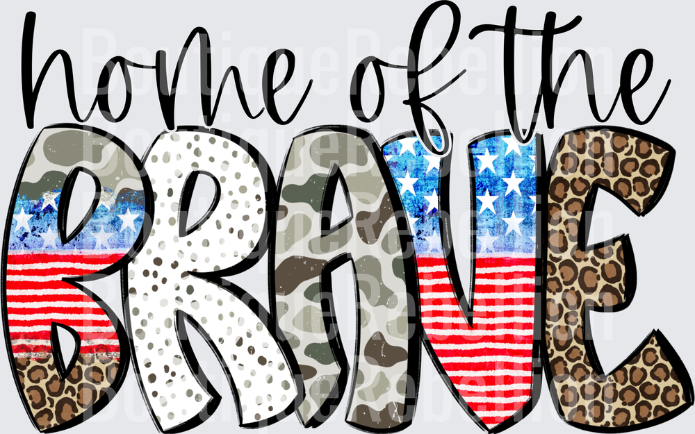 Home of the Brave Single DTF Transfer
