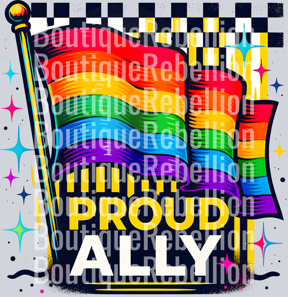 Proud Ally Flag Single DTF Transfer