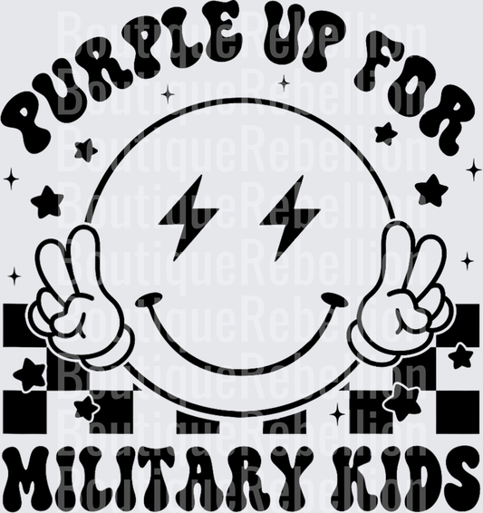 Purple Up Bolt Smile Black