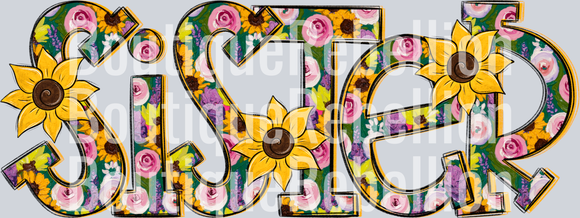 Sunflower Sister Single DTF Transfer