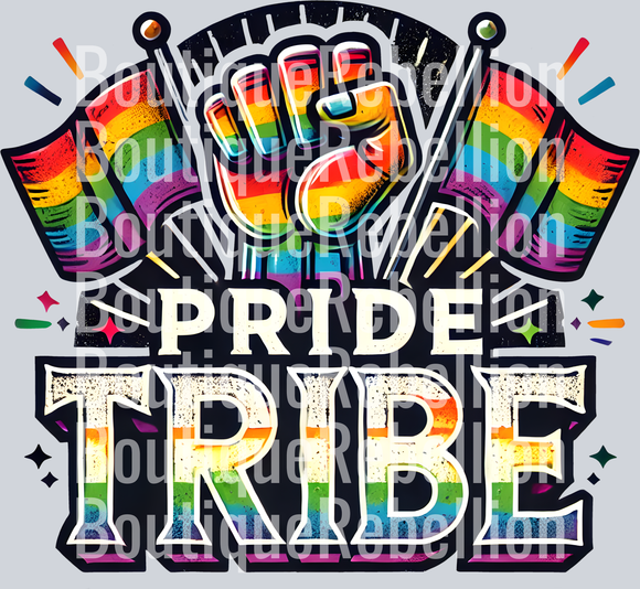 Pride Tribe Black Background Single DTF Transfer