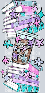 Books Spicy Coffee Icy Sleeve Single DTF Transfer