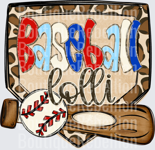 Baseball Lolli Single DTF Transfer