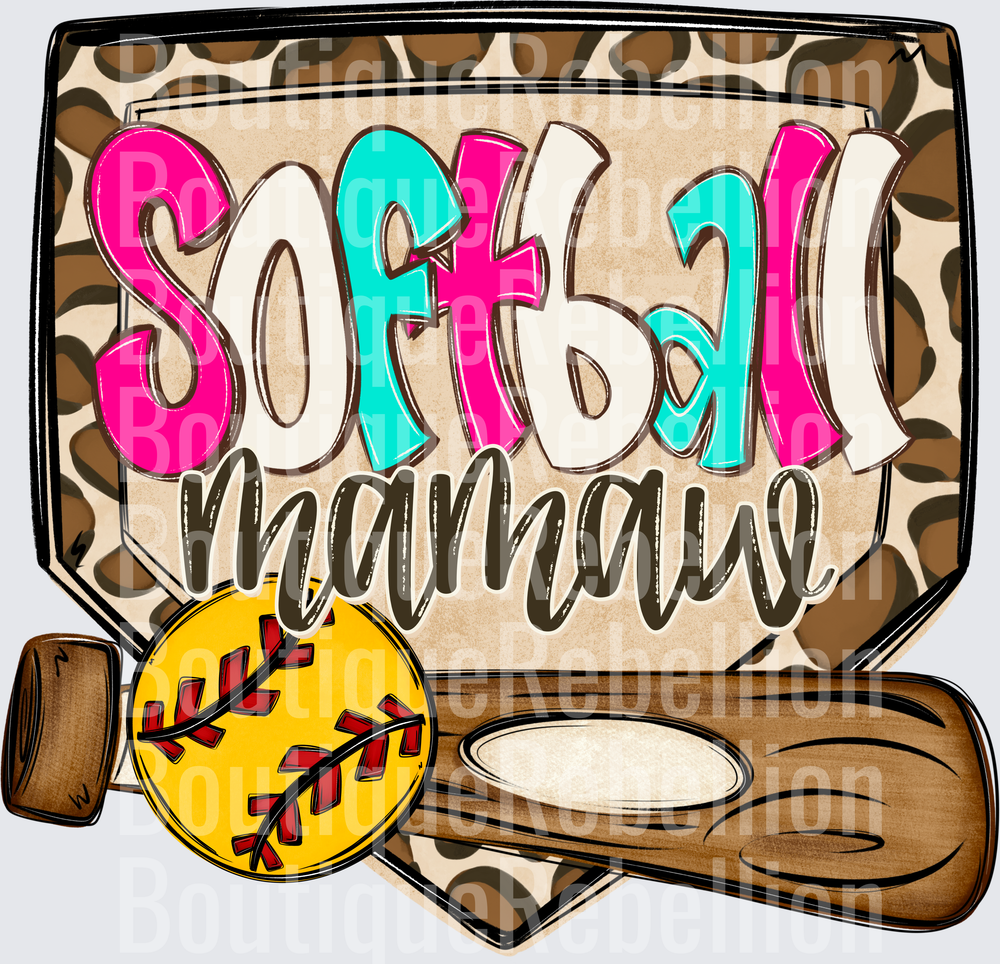 Softball Mamaw Single DTF Transfer