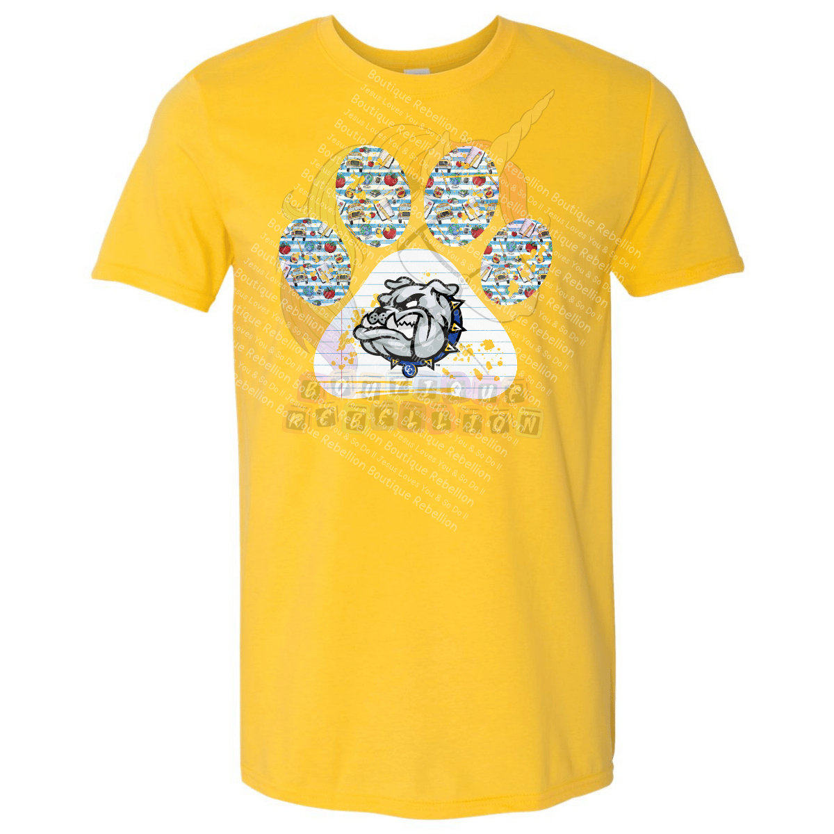 Copperas Cove Bulldawgs B2S Paw Print Long or Short Sleeve  Adult Tee or Youth Tee