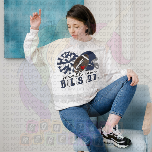 Small Town Bulls Pride Adult Crewneck Sweatshirt