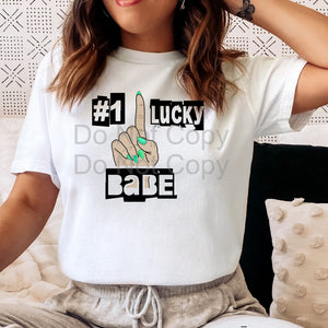 #1 Lucky Babe Adult Tee