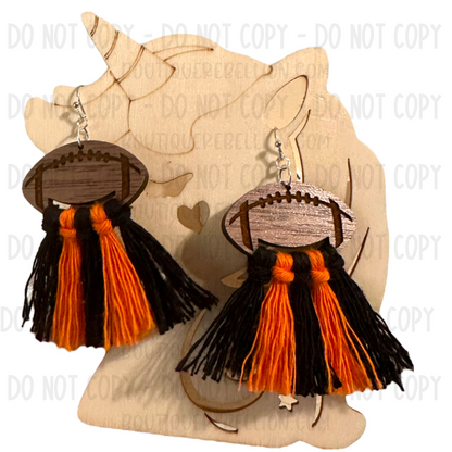 Team Spirit Football Earrings